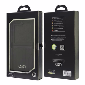 Чехол Audi из синтетической кожи MagSafe для Samsung Galaxy Z Flip 6 - чёрный