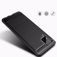 Carbon Case Paindlik kate TPU ümbris Samsung Galaxy A42 5G musta