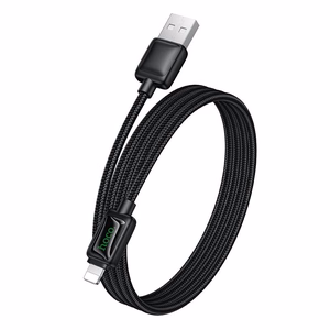 Kaabel koos LCD USB A to Lightning Hoco 2,4A 1,2 m U146 must