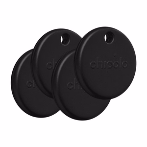 Chipolo POP vahetatava patareiga Bluetooth-jälgija iOS-ile ja Androidile, 4 tk, must