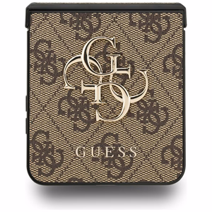 GUESS ümbris jaoks SAMSUNG Z Flip7 GUHCZF74GMGBR (PU Leather 4G Metal Logo) brown