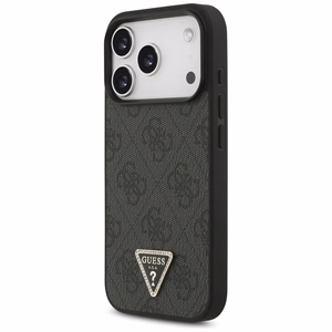 Guess Leather 4G Triangle Strass MagSafe ümbris iPhone 18 Pro / 17 Pro – must