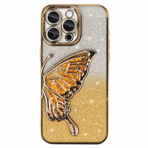 Tel Protect Butterfly Water Чехол для Iphone 15 Pro Max золотой