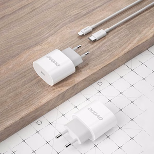 Dudao A14EUC PD 20W USB-C Wall Laadija koos Kaabel - valge