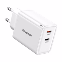 Choetech PD6013 2x USB-C PD 65W GaN wall laadija - valge