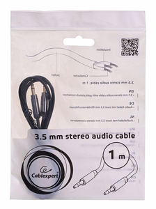 Gembird CCAP-444-1M helikaabel 3.5mm must