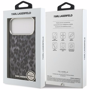 Karl Lagerfeld IML Leopard Pattern MagSafe Ümbris jaoks iPhone 17 Pro Max - Must