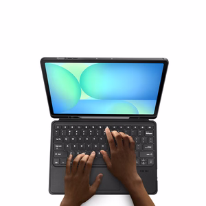 Dux Ducis DK-seeria taustvalgustusega klaviatuurümbris Samsung Tab S10 FE+ (Plus) jaoks, must