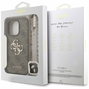 Guess 4G Strap 4G Classic Logo Ümbris jaoks iPhone 16 Pro - Brown
