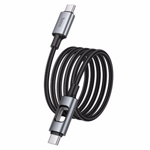 LED Cable USB C to USB C Hoco 3A 60W 1,2 m U144 black