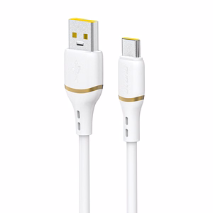 Dudao L25T USB-A - USB-C Силиконовый кабель 5A 1м - белый