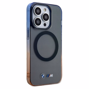 BMW Gradient Bumper MagSafe чехол для iPhone 15 Pro Max - серый