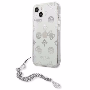 Guess GUHCP13SKPESI iPhone 13 mini 5.4" hõbedane/hõbedane kõvakott Peony Chain Collection