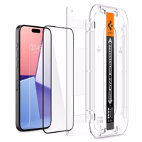 Spigen Glas.tR EZ Fit FC Karastatud klaas jaoks iPhone 15 Pro - must 2 pcs.