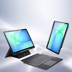 Dux Ducis DK-seeria taustvalgustusega klaviatuurümbris Samsung Tab S10 FE+ (Plus) jaoks, must