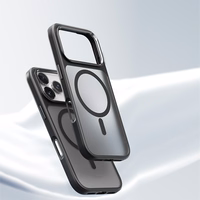 Rock Guard Touch Matte Series Magnetic Ümbris jaoks Iphone 17 Pro Max must (metal lens frame)