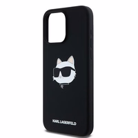 Karl Lagerfeld Silicone Choupette Head MagSafe ümbris jaoks iPhone 15 Pro Max - must