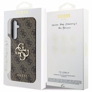 Guess 4G Big Metal Logo ümbris jaoks Samsung Galaxy A55 - brown