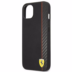 Ferrari FESAXHCP13SBK iPhone 13 mini 5.4" must/must kõvakott On Track Carbon Stripe