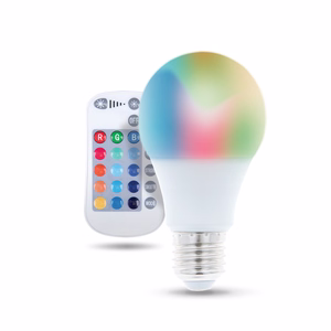 LED Bulb E27 A60 RGB + valge 9W + RC Forever Light