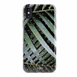 Puro Glam Tropical Leaves Brilliant Leaves ümbris seadmele iPhone XS Max
