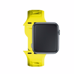 3mk silikoonrihm Apple Watchile, 38/40/41/42 mm, kollane, väike suurus