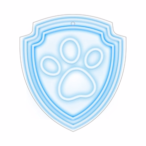Hanging neon LED Paw Patrol on plexiglass - Paw OW-130246