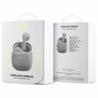 Guess Bluetooth kõrvaklapid GUTWSJ14ESGE TWS + docking station taupe Printed Classic Logo