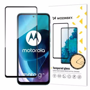 Wozinsky Full Glue eriti tugev raamiga karastatud täisekraanikaitseklaas Motorola Moto G71 5G-le, sobib ümbrisega, must