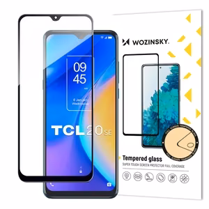 Wozinsky Full Glue закалённое стекло для TCL 20 SE 9H на весь экран с чёрной рамкой