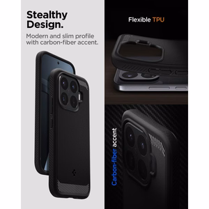 Spigen Rugged Armor ümbris Xiaomi 17T Pro jaoks, mattmust