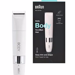 Braun Series 1 BS1000 – kehatrimmer, valge/hõbedane