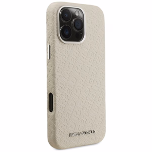 Karl Lagerfeld FW Stamped Karl MagSafe чехол iPhone 16 Pro - бежевый