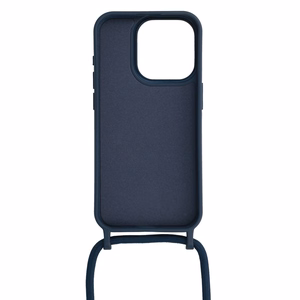 Strap Silicone Ümbris jaoks Iphone 15 Plus design 1 tumesinine