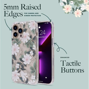 Rifle Paper Clear ümbris seadmele iPhone 14 Pro Max, Willow mustriga