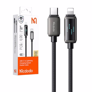 Mcdodo CA-2630 USB-C to Lightning kaabel, 36W, LED display, 1.2m