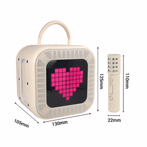 Blavec портативная Bluetooth колонка WS-09 Karaoke Fun - 10W с 2 микрофонами и дисплеем (WS09-2MBE) бежевый
