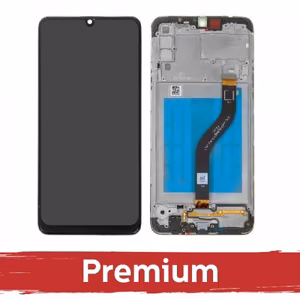 LCD ekraan ühilduv Samsung A207 A20s Must raamiga OEM