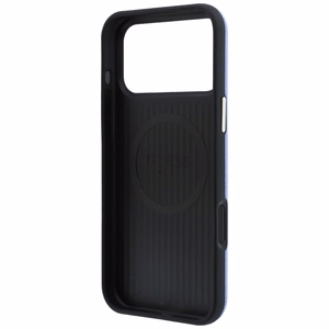 Guess Grained Round Strass Logo ümbris seadmele iPhone 18 Pro / 17 Pro, MagSafe-ühilduv – sinine