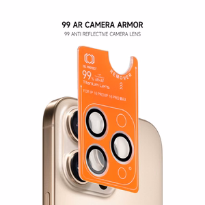 Tel Protect Titanium Lens 99% AR mustad karastatud kaitseklaasid Apple iPhone 18 Pro / 18 Pro Max kaameraläätsedele (3 tk)