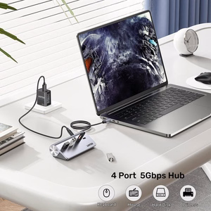 Unitek Алюминиевый хаб USB-C 2x USB-A 2x USB-C 5Gbps