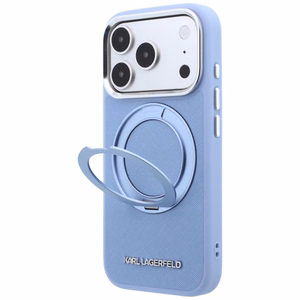 Helesinine KARL LAGERFELD ümbris IPHONE 18 Pro/17 Pro (Saffiano Classic Logo) jaoks, ühildub MagSafe'iga