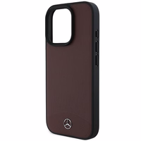 Mercedes Textured And Plain Leather MagSafe ümbris jaoks iPhone 16 Pro - punane