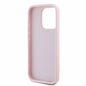 Karl Lagerfeld Diagonal Quilted Script ümbris jaoks iPhone 15 Pro - roosa