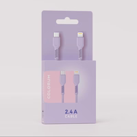 COLORUM kaabel USB-C - Lightning 1,8m 2,4A CK12-CL-09 xLavenda