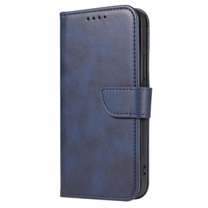 Magnet Case elegantne ümbris kaane klapiga ja aluse funktsiooniga Samsung Galaxy A73 sinine