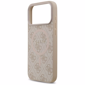 Guess 4G Ring Classic Logo MagSafena iPhone 17 Pro Max Ümbris - Roosa