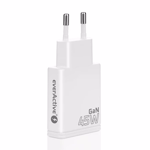 laadija GaN 1x USB-C, 1x USB Quick Charge 3.0 45W PD valge