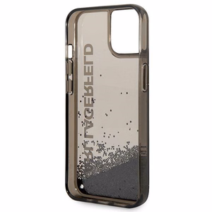 Чехол Karl Lagerfeld Liquid Glitter Elong для iPhone 14 Plus — чёрный