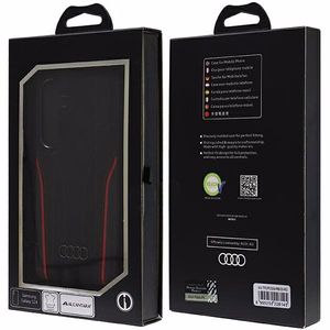 Audi Genuine Leather MagSafe S24 S921 must-punane hardcase AU-TPUPCS24-R8/D3-RD